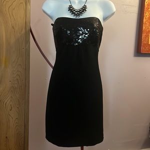 Ann Taylor strapless party black dress. Size 4